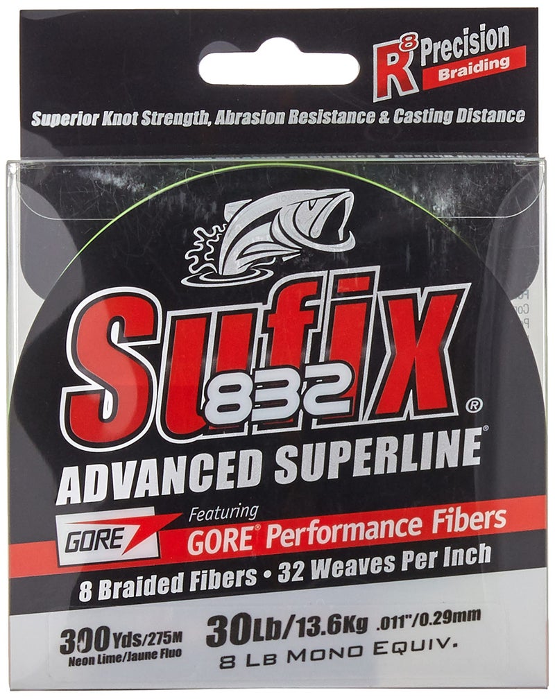 Sufix 832 Braid 30 lb Neon Lime 300 yards - Image 2